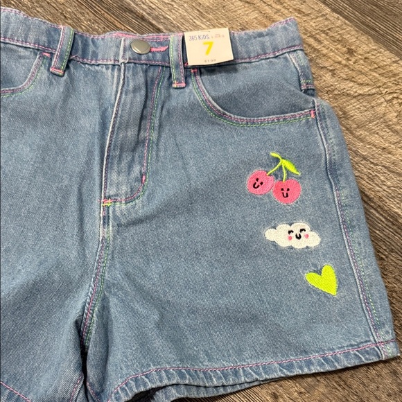Wonder Nation Kids Embroidered Denim Shorts Set - Picture 10 of 16